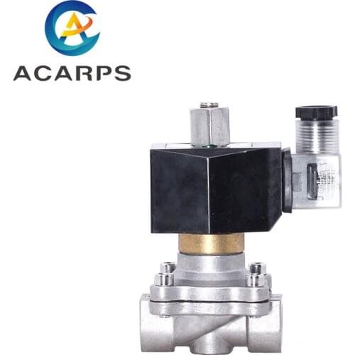 3/8" Normally Open Stainless Steel Solenoid Valve On-Off Valve Water Valve For Water Gas Oil 220V 110V 24V 12V