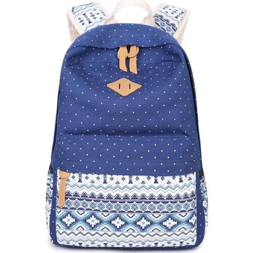 Wholesale School Backpacks for Teen Girls Lightweight Canvas Backpack Bookbags Set 3 in 1 30pcs/Lot