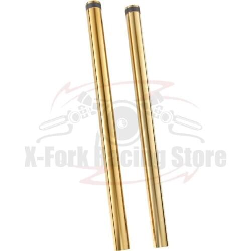 Front Inner Fork Tubes Gold Pair For Kawasaki ZX900 GPZ900R 1990-2002 1991 92 93 94 95 96 97 98 99 2000 01 41x638mm 44013-1317