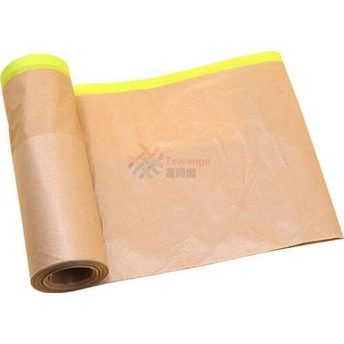 Pre-Taped Paper Drop Cloth For Car Paint Spray Painting Protection Film Home Decoration DIY Kraft Paper Protect Membrane