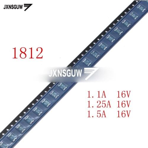 20PCS 1812 Self-Recovery Fuses 1.1A/1.25A/1.5A 16V SMD Resettable Fuse PPTC