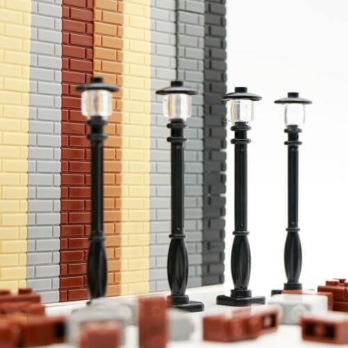 City Building Blocks Street Light Road Lamp Friends House Wall Accessories Pieces Mni Toys Military Bricks