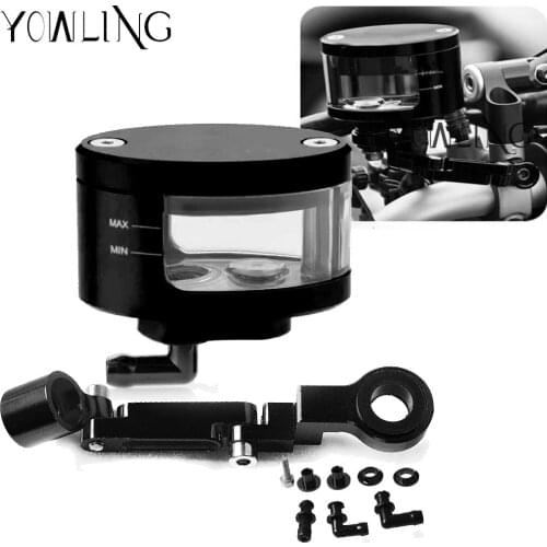 Universal Motorcycle Brake Fluid Reservoir Oil Tank with mounting kit For Honda CBR600F CBR600RR CBR900RR CBR929RR GROM