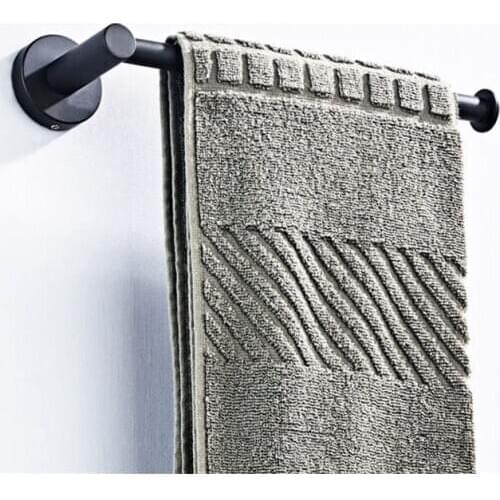 Vidric Tuqiu Towel Ring Wall Mounted Towel Holder Black Bathroom Towel Hanger Storage Shelf Bathroom Accessories Towel Rack