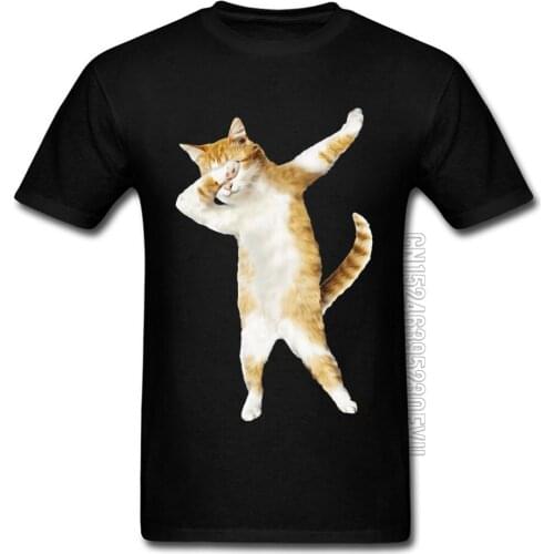 Dabbing Cat Jazz DJ Hip Hop Rock Funny Tshirts Psychedelic Trance Music Cat Kitten Neko New T Shirt Cotton Casual Gift Men