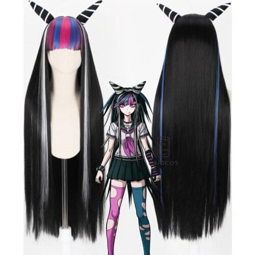Anime Danganronpa Trigger Happy Havoc Mioda Ibuki Cosplay Wig Women Long Straight Heat Resistant Synthetic Hair