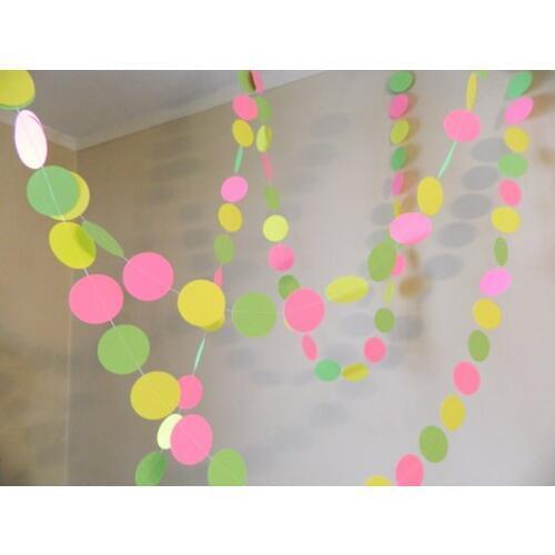1st Birthday Girl Decor - 10ft - Pink, Lime and Yellow Birthday Garland -You are My Sunshine Decor - Bridal Shower Decorations