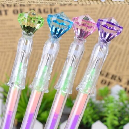 1pcs Crystal Ballpoint Pen Big Diamond Multicolour Pen Wedding Fashion School Office Stationery Supplies