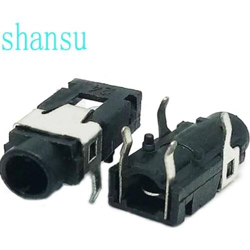 10pcs The power socket PJ-321 Audio socket DIP Aperture=3.5MM PJ321 5 PIN two fixed foot