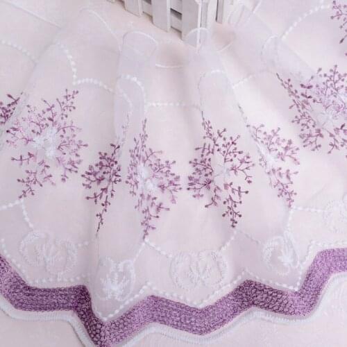 14Yards 25cm Mesh Embroidery Lace Fabric Handmade DIY Garment Needlework Sewing Fabric Clothing Accessories Curtain Material