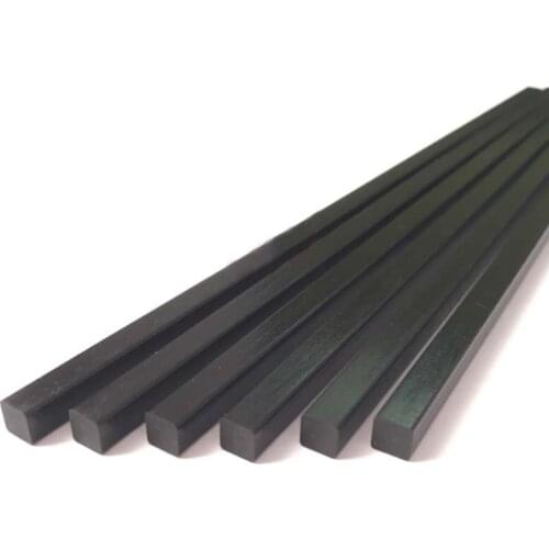 2mm*2mm*1000mm carbon fiber square solid rod for RC hobby