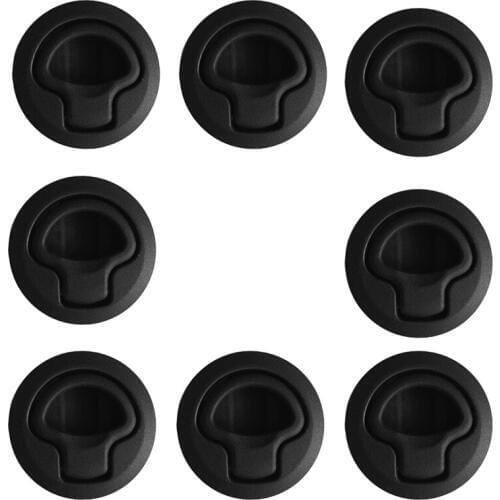 8x Round Black Plastic 2in Flush Slam Latch Hatch for Marine Boat RV Caravan