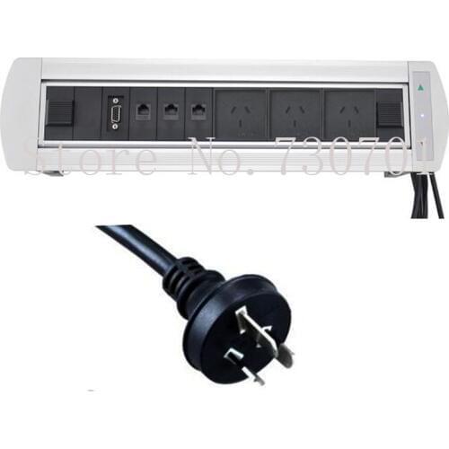 Australia New ZealandWith VGA Multiple Motorized Tabletop Power Cable Plugs Extension Socket box