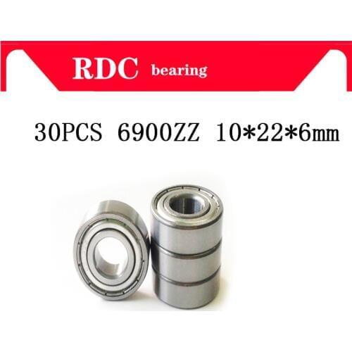 Free Shipping 10PCS ABEC-5 6900ZZ 6900 zz 10*22*6 mm High quality 61900 zz bearings thin wall deep groove ball bearings