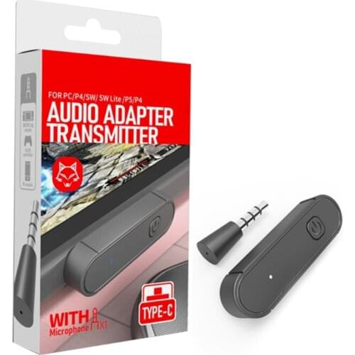 Bluetooth-compatible5.0 Audio Transmitter Automatically Connect Wireless Audio Receiver Compatible with Switch /PC/ PS5