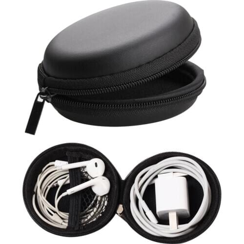 Earphone Holder Case Carrying Hard Box Headphone Earbuds Memory Card USB Cable Storage Bag FP8
