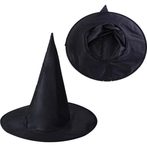 Black Witch Hats Masquerade Wizard Caps Halloween Party Fancy Dress Decor Top Hat Fancy Dress Decor