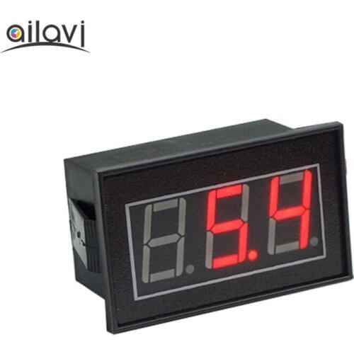 DC 0 -100V 5/9/12/24V 4-Wire 3-bit 0.56'' Red LED Display Tube Potting Waterproof Digital Voltmeter Head V56D
