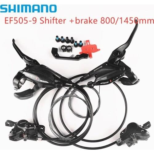 Shimano EF505 BR-M315 3x9 speed 27 Speed MTB bike Hydraulic Disc brake Shifter Trigger switch inner Cable M315 brake 800/1450mm