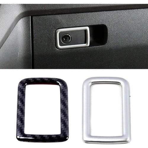 For Volkswagen VW Tiguan MK2 2017-2019 Glove Storage Box Adjust Switch Button Cover Trim Carbon Fiber Color Interior Moulding