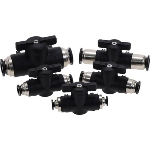 BUC-4mm/6mm/8mm/10mm/12mm Pneumatic Switch Quick Quick Insertion PU Air Pipe Joint Hand Valve Air Valve Ball Valve