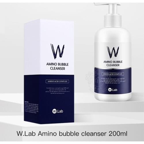 Korea W.Lab 17 kinds of Amino acid O2 bubble facial face cleanser can remove makeup 200ml mild for sensitive skin