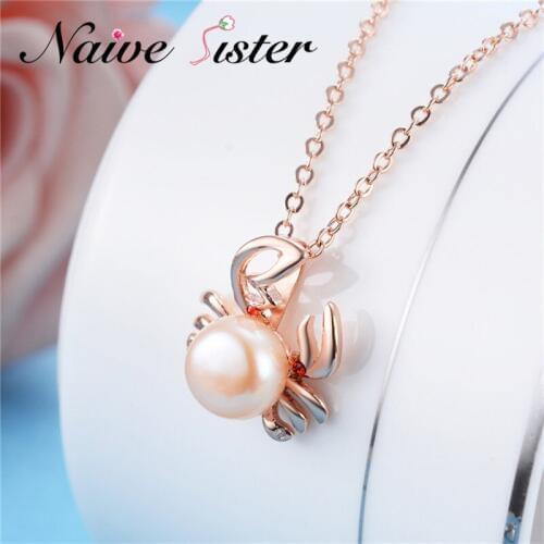 Cute 2018 Christmas Gifts Crap Pendant Necklaces For Women Lady Girl Trendy Link Chain Statement Pearl Necklace Jewelry