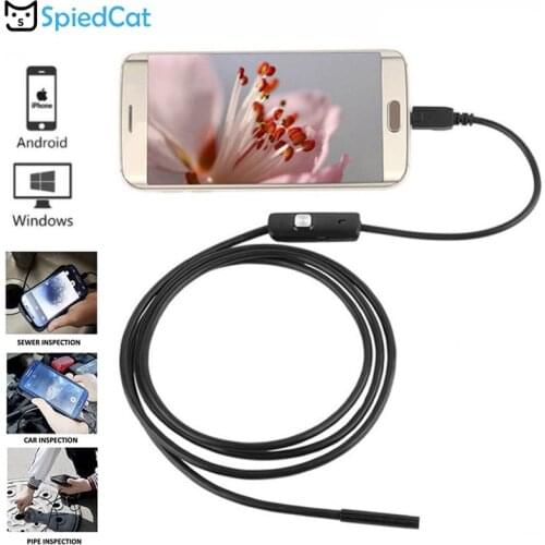 5.5/7/8mm Mini Lens Micro USB OTG USB 1M 2M 3.5M 5M 10M Soft Cable Endoscope Snake Pipe Inspection Borescope Camera Android PC