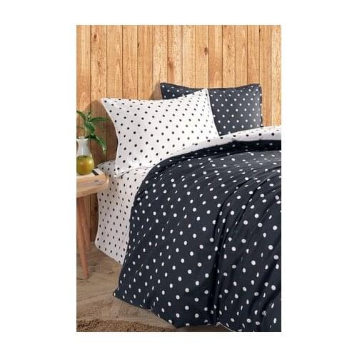 Spotted design Multicolor 100% Cotton Ranforce Double Side 200x220cm 4 PCS Duvet Cover Set