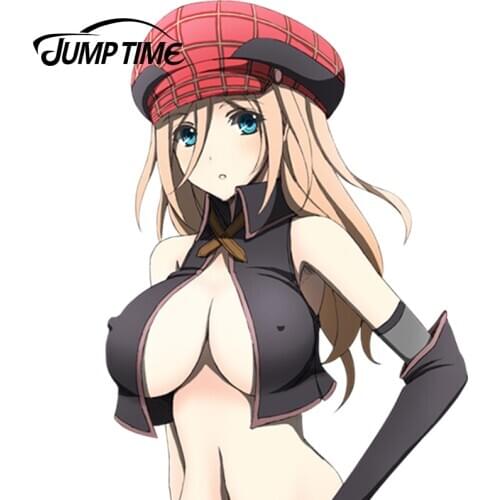JumpTime 13cm x 9.4cm Prety Cute Girl Car-Styling Vehicle Anime God Eater Creative Car Stickers Waterproof Accessories