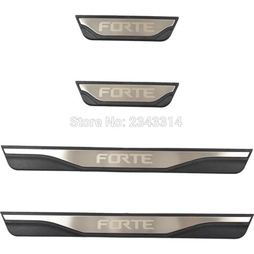 For Kia Forte 5 III 2019 2020 Accessories Stainless Door Sill Kick Scuff Plate Protector Trim Guard Cover Pedal Car Styling