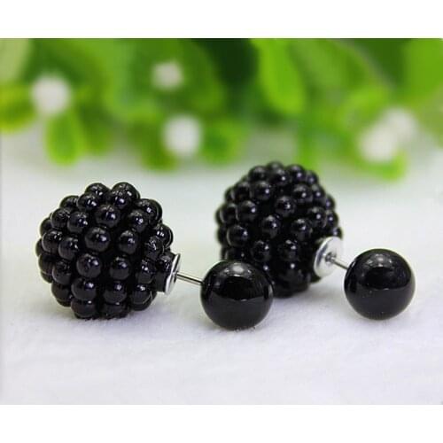 New Fashion Pearl Earrings Female Luxury Dual Analog Bayberry Ball Earrings Beads Earrings Declared As womens Accessories