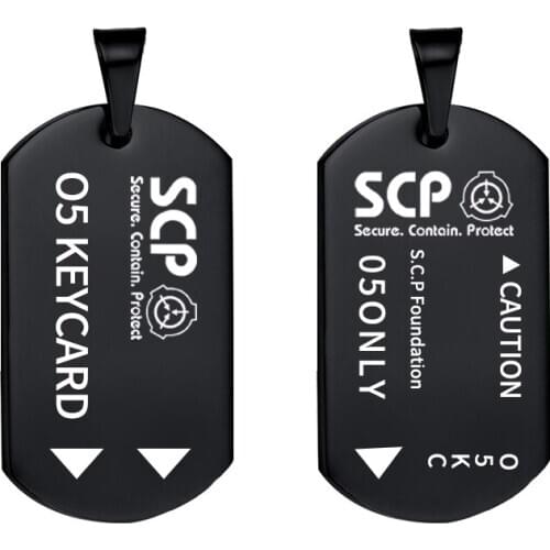 SCP Foundation Pendant Mobile Task Forces MTF Dog Tag Necklace Special Containment Procedures Foundation Jewelry Gift