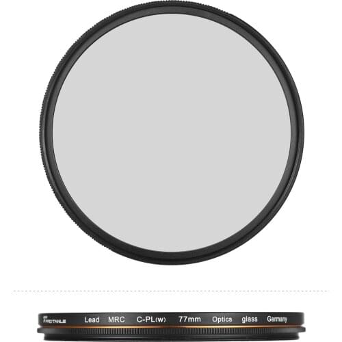 PRO TANLE 82/77/72mm CPL Circular Polarizer Filter 22 Layer Super Multi Coated with Storage Holder for Camera Lens
