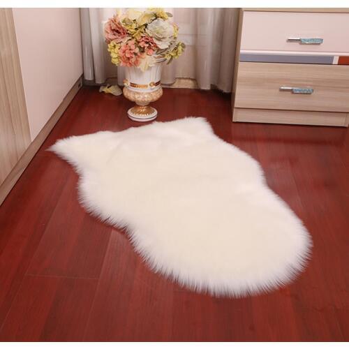 Fluffy Rugs Anti-Skid Shaggy Area Rug Dining Room Home Bedroom Carpet Floor Mat Fur Artificial Sheepskin Hairy Carpet Home Decor