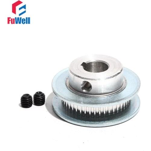 Aluminum Alloy Timing Belt Pulley S2M-45T 8/10/12/14/15mm Bore Transmission Pulley with Keyway S2M 45Teeth Synchronous Pulley