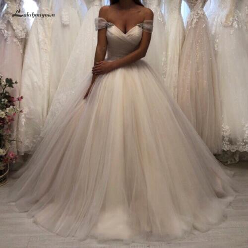 Sexy Bridal Dress Wedding Gowns Sweetheart Off Shoulder Plus Size Tulle Wedding Dresses Corset Lace Up Back Trouwjurk