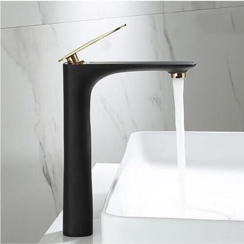 Bathroom sink faucet cold and hot bathroom faucet chrome water mixer white water tap brass basin faucet mixer gold