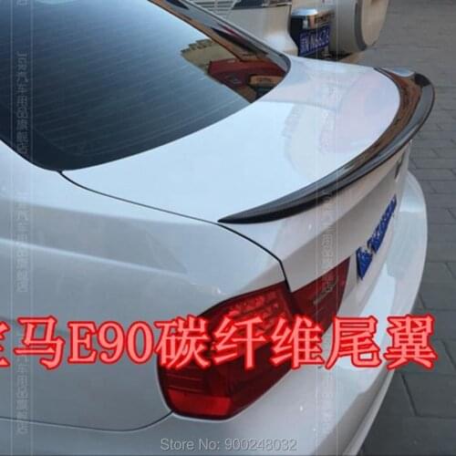 For BMW E90 spoiler E90 & E90 M3 318i 320i 325i 330i 2005-2011 Carbon Spoiler Wing Trunk Lip Boot Cover Car Styling