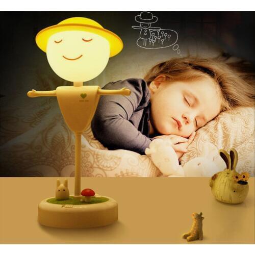Scarecrow Led Night Light Mystery Creative Touch/vibration Sensor Dimmable Children Bedroom Light Cute Glow Props