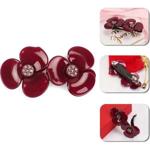 Buena Handmade Hair Barrette Gorgeous Flower Hair Clip For Girls Cintage Hair Accessories For Women