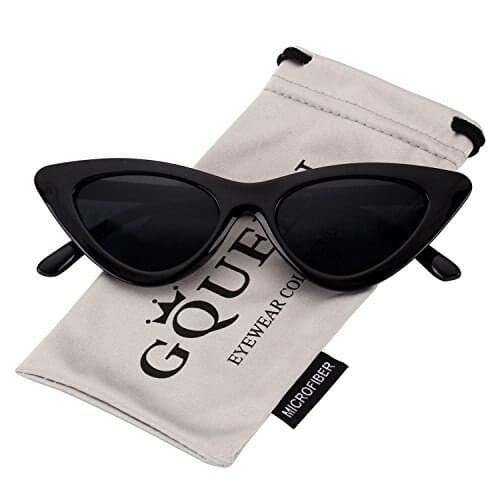 GQS8 Clout Glasses, Vintage Cat Eye Sunglasses, Fashionable Style, UV Protection, Kurt Cobain Lenses