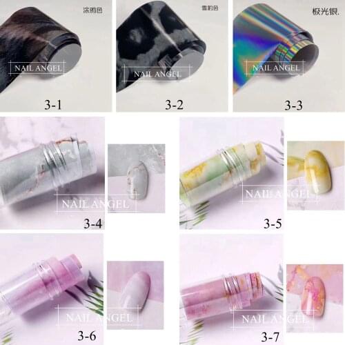1Bottle Different Color Nail Art Foil Transfer Stciker Laser Silver Nail Art sticker 4cm*1m in plastic bottle 3