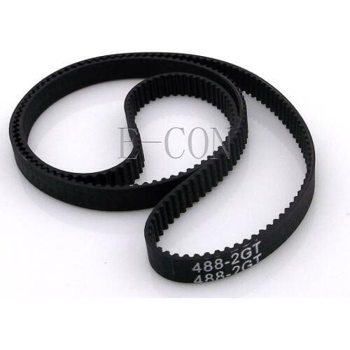 1pcs/lot 488-GT2 Loop Timing Belt Width 6mm GT2 Belt Rubber Fiberglass Inner Length 488mm 244 Teeth for GT2 Timing Pulley