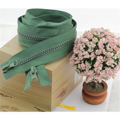 10PCS Heavy Duty NO.05 Double slider open end zipper 2 Way Open End industrial Tent Resin Zippers 90cm 120cm CHUNKY ZIP