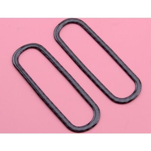 2pcs Car Real Carbon Fiber Door Air Vent Outlet Trim Frame Cover fit for Ford Mustang 2009 2010 2011 2012 2013