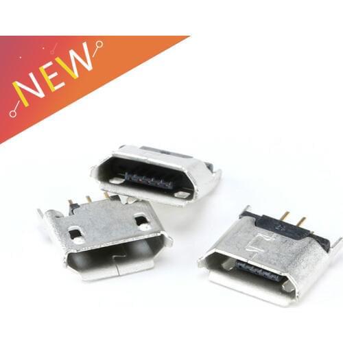 20pcs Vertical MICRO mini USB 5pin female seat 180 degrees jack 5P Direct plug-in USB connector