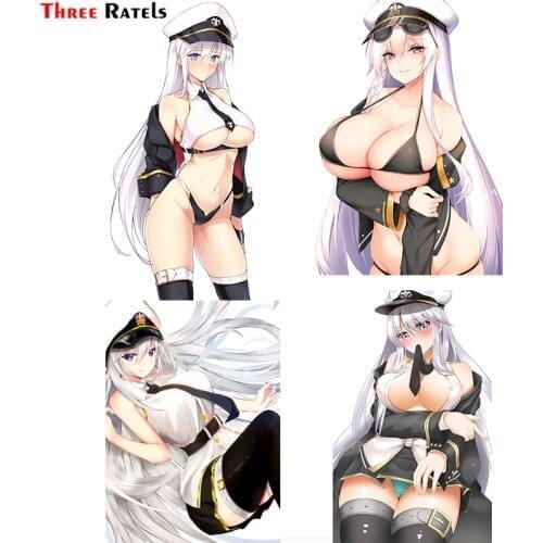 Three Ratels FC595 Enterprise Azur Lane waifu Anime sexy girl Luggage sticker auto decal