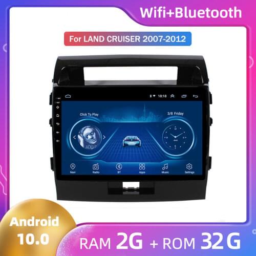 Android10 Car Radio for Toyota Land Cruiser 2007 2008 2009 2010 2011 2012 car GPS Navigator Central Control Large Screen Machine