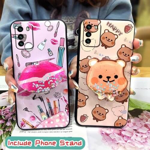 Glisten Shockproof Phone Case For Xiaomi Poco M3 New Arrival Back Cover phone stand holder Soft Case